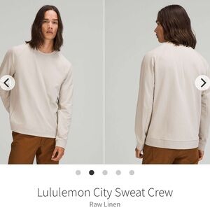 lululemon City Sweat Crew sz-XL Raw Linen